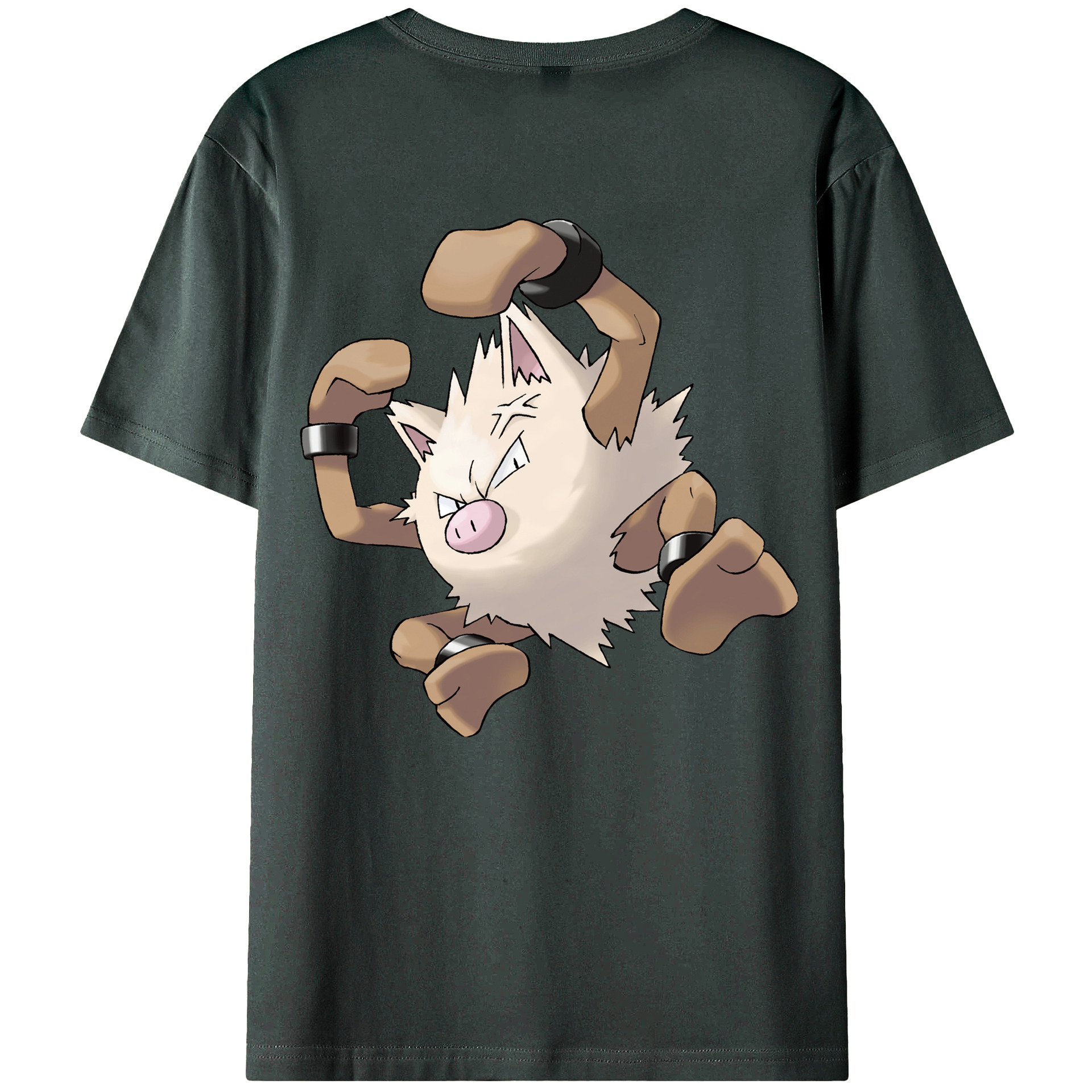 （画像用） ポケットモンスター Pokémon 綿100％ メンズ半袖Tシャツ（バックプリント） 通気性